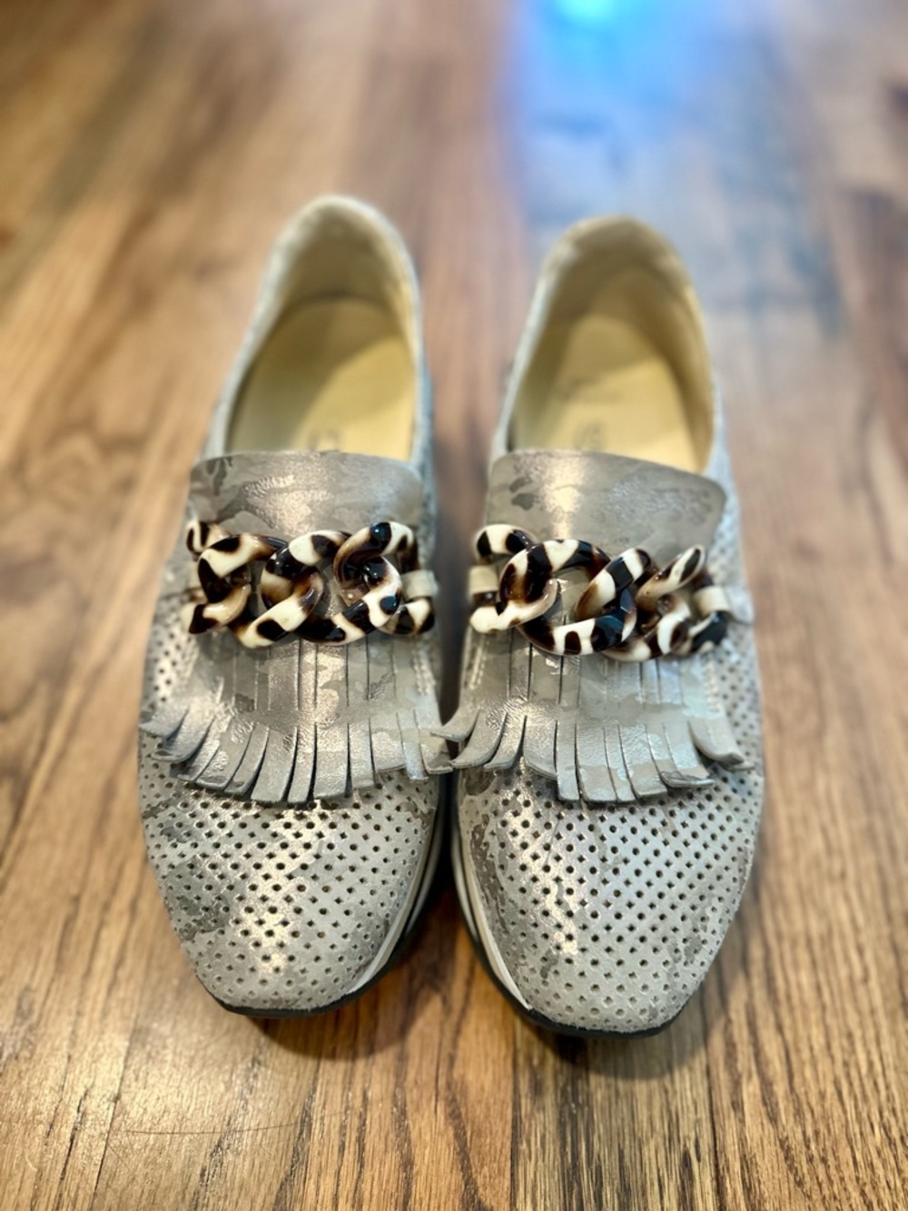 Softwaves Cadie Platform Sneakers - EU 39 (US 8-8.5) Metallic Camo Comfort Chic